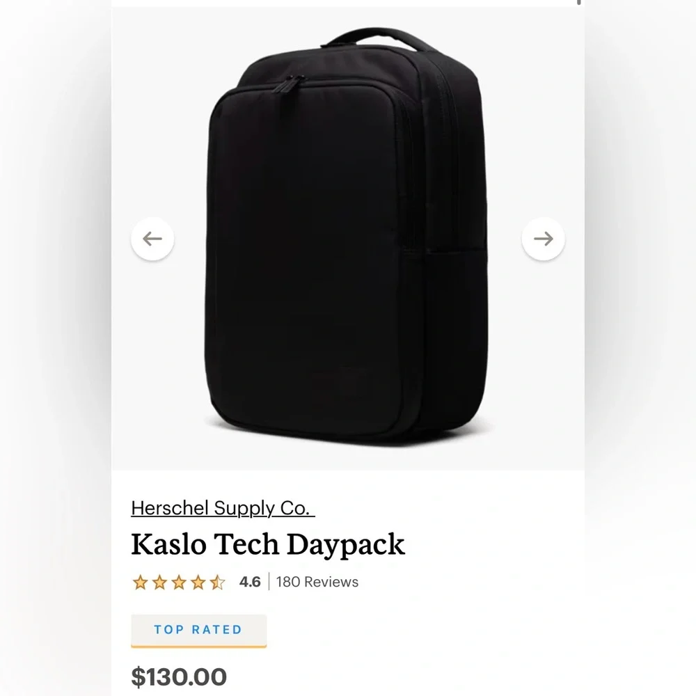 Herschel Supply Company Black Kaslo Tech Daypack - Picture 1 of 5